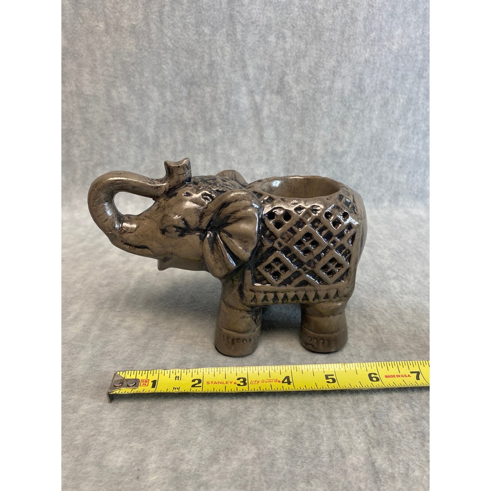 Better Homes &‎ Gardens Ceramic Gray Elephant Tea Light Candle Holder